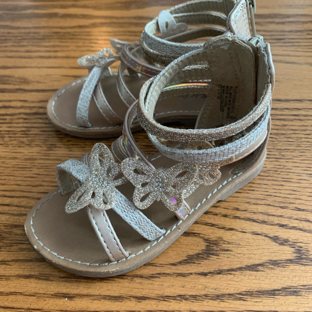 Butterfly gold sandals